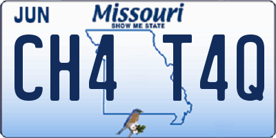 MO license plate CH4T4Q