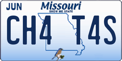 MO license plate CH4T4S