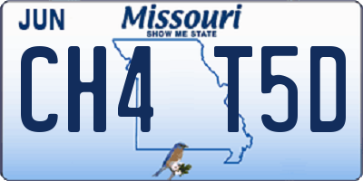 MO license plate CH4T5D
