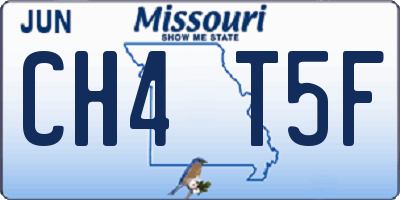 MO license plate CH4T5F