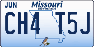 MO license plate CH4T5J
