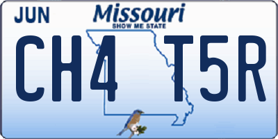 MO license plate CH4T5R