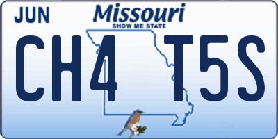 MO license plate CH4T5S