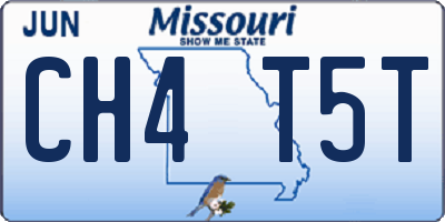 MO license plate CH4T5T