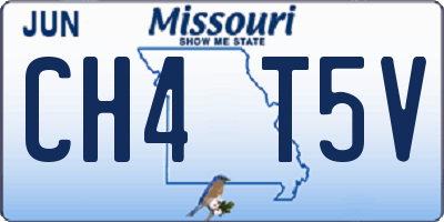 MO license plate CH4T5V