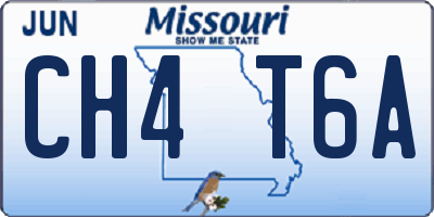 MO license plate CH4T6A