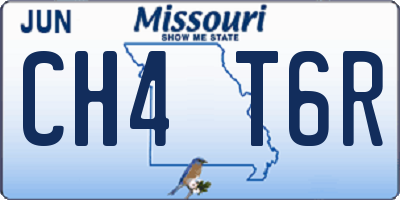MO license plate CH4T6R
