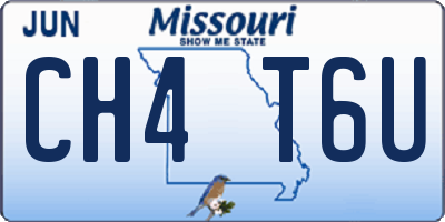 MO license plate CH4T6U