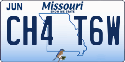 MO license plate CH4T6W