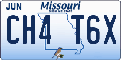 MO license plate CH4T6X