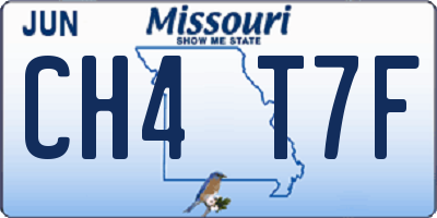 MO license plate CH4T7F