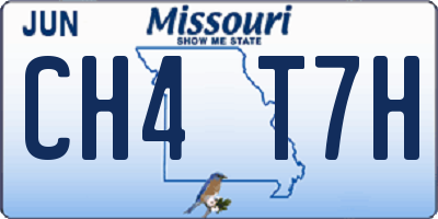 MO license plate CH4T7H