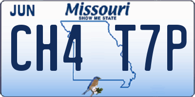 MO license plate CH4T7P