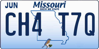 MO license plate CH4T7Q