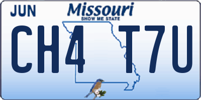 MO license plate CH4T7U