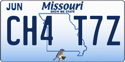 MO license plate CH4T7Z
