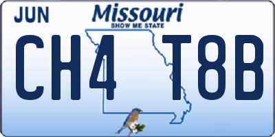 MO license plate CH4T8B