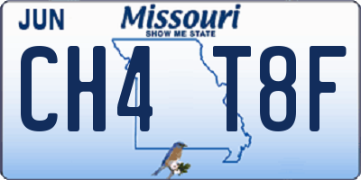 MO license plate CH4T8F