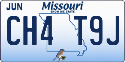 MO license plate CH4T9J