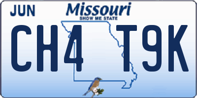 MO license plate CH4T9K