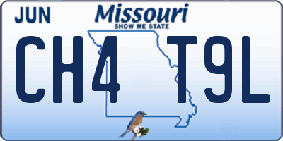 MO license plate CH4T9L