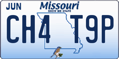 MO license plate CH4T9P