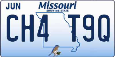 MO license plate CH4T9Q