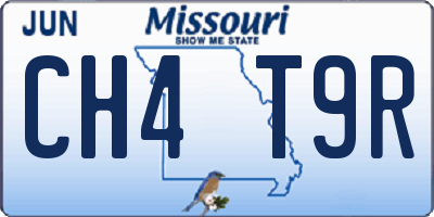MO license plate CH4T9R