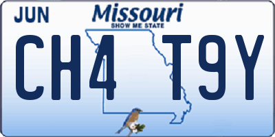 MO license plate CH4T9Y