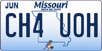 MO license plate CH4U0H