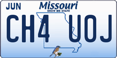 MO license plate CH4U0J