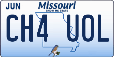 MO license plate CH4U0L
