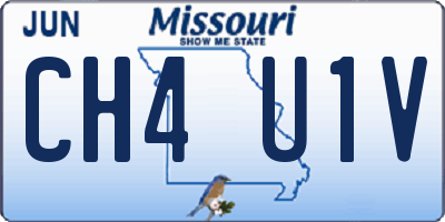 MO license plate CH4U1V