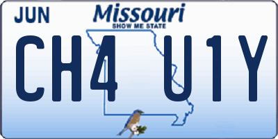 MO license plate CH4U1Y