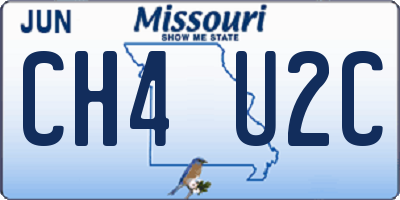 MO license plate CH4U2C