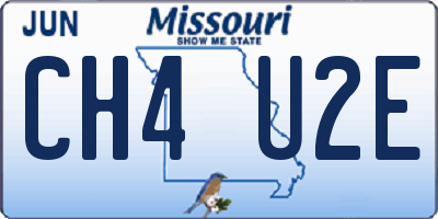 MO license plate CH4U2E