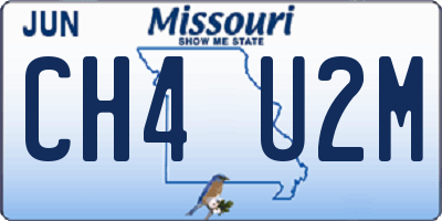 MO license plate CH4U2M