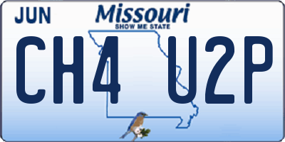MO license plate CH4U2P