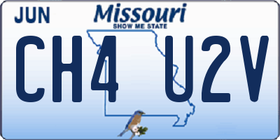 MO license plate CH4U2V