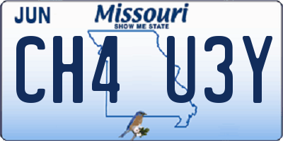 MO license plate CH4U3Y