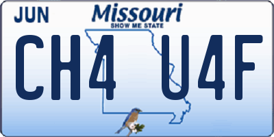 MO license plate CH4U4F