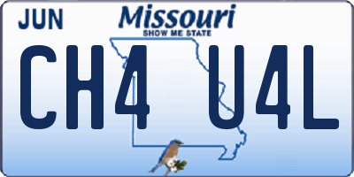 MO license plate CH4U4L
