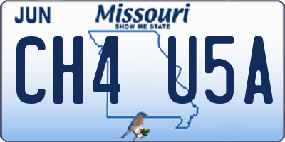 MO license plate CH4U5A