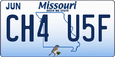 MO license plate CH4U5F