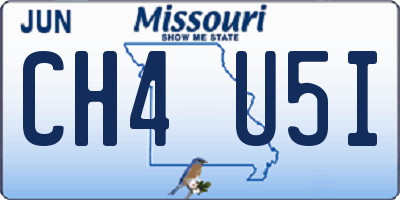 MO license plate CH4U5I
