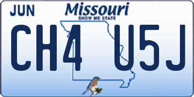MO license plate CH4U5J