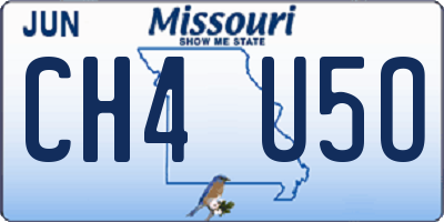 MO license plate CH4U5O