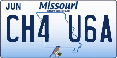 MO license plate CH4U6A