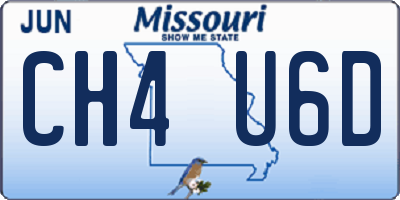 MO license plate CH4U6D