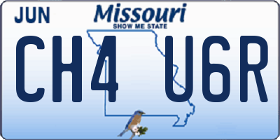 MO license plate CH4U6R
